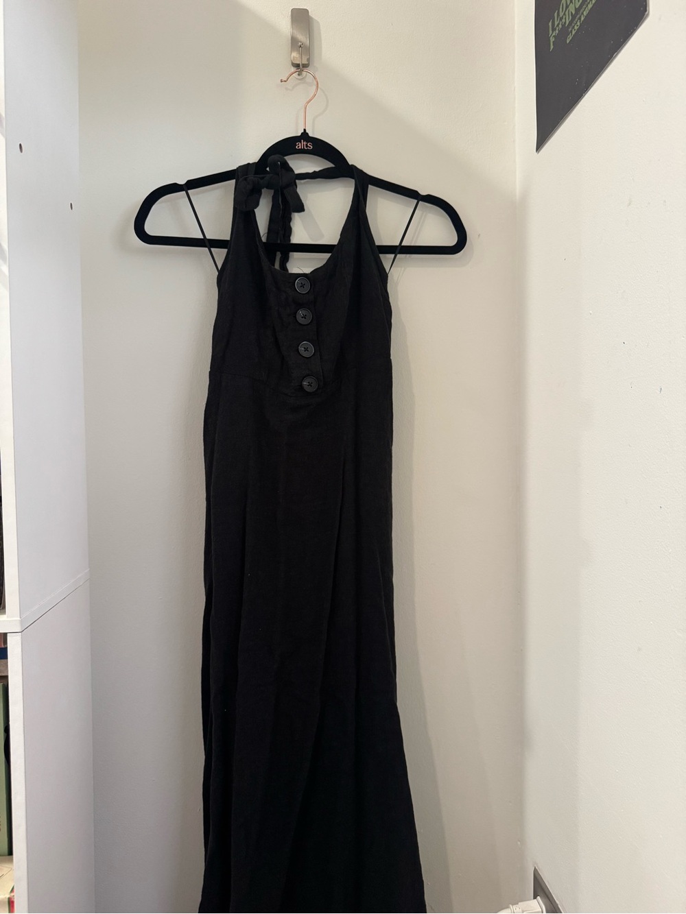 WeWoreWhat Halter Button-Front Linen Midi Dress - Picture 4 of 7